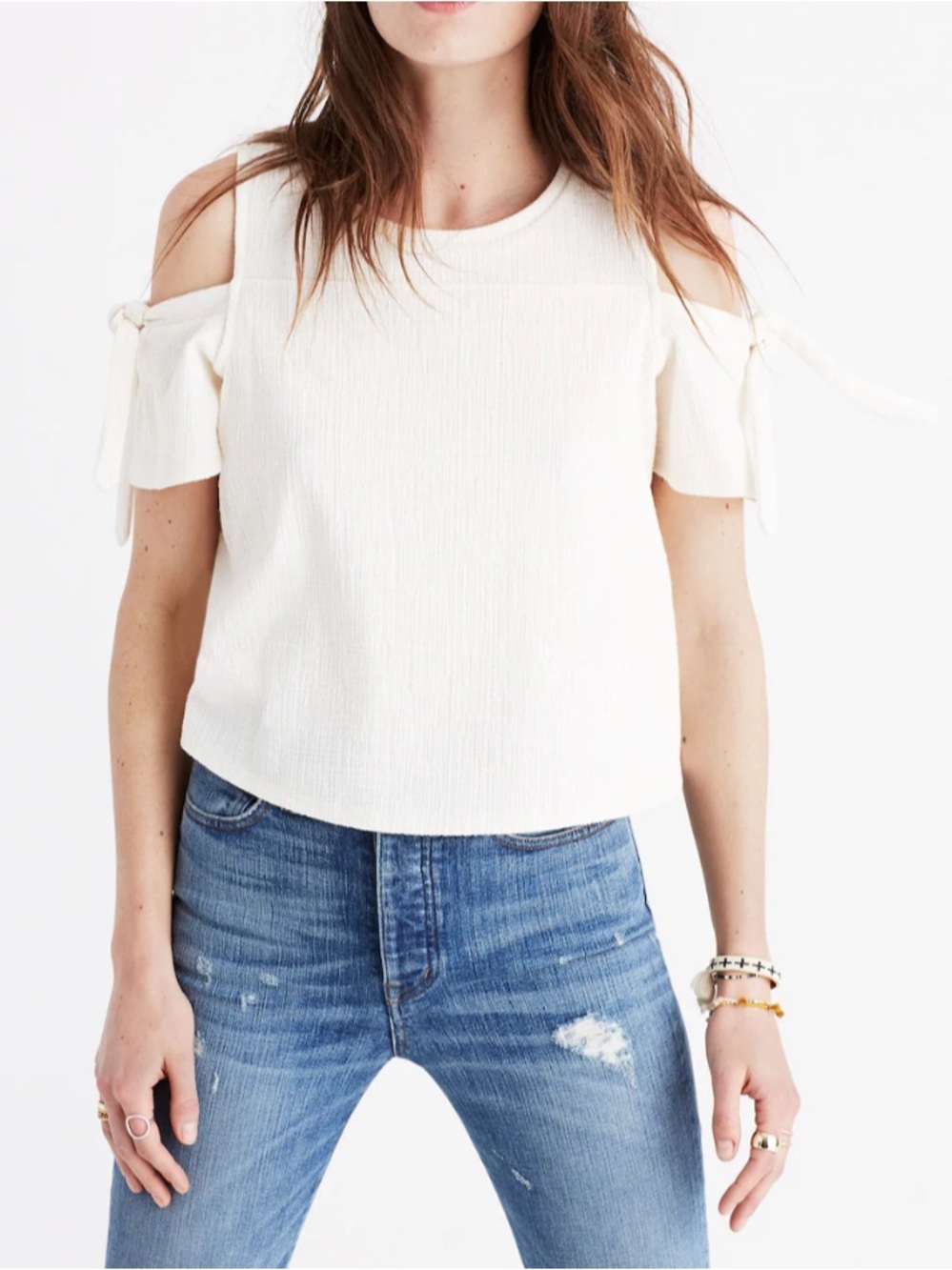 Madewell Skylark Cold Shoulder Top